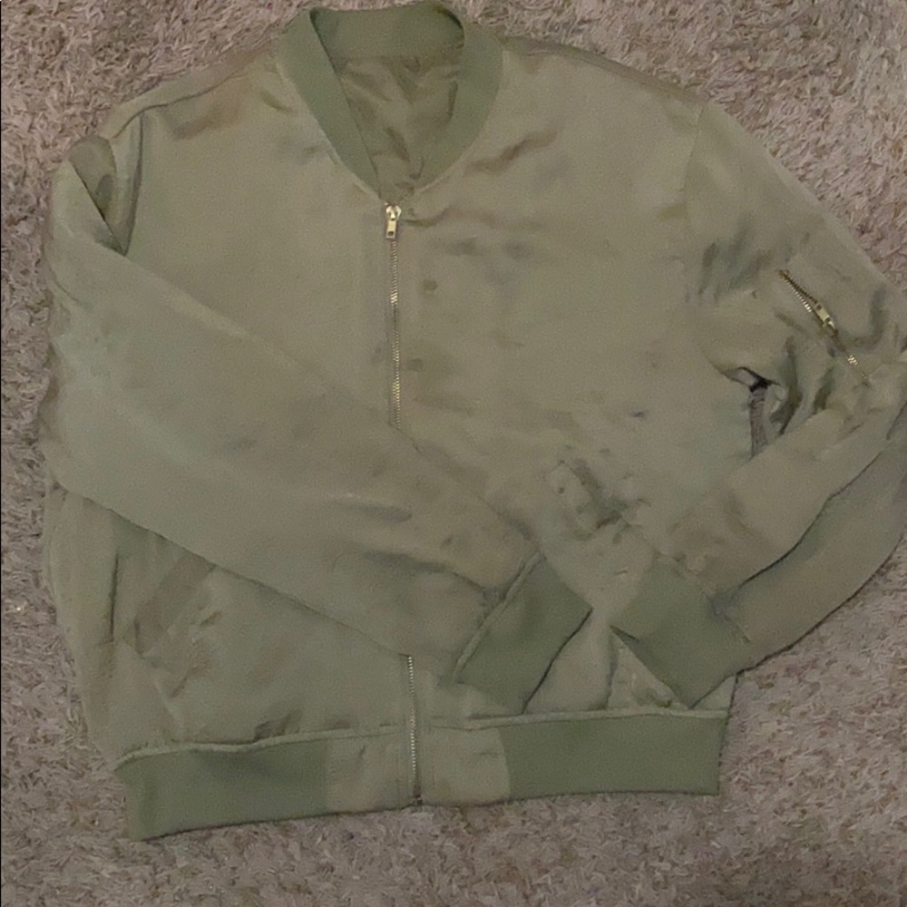 satin bomber jacket